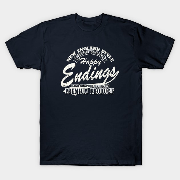 Hand Crafted Happy Endings T-Shirt by wickeddecent